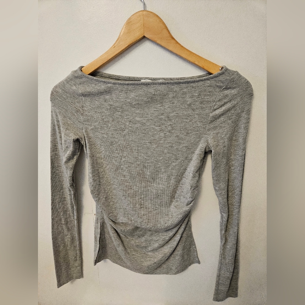 Gray Long Sleeve Women's Top